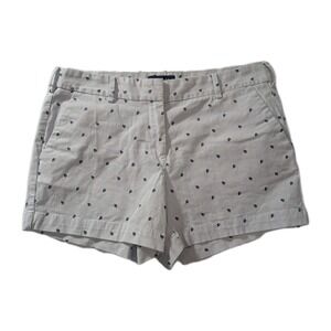 Nautica Sailboat Print Striped Shorts Women's Size 12 Blue White‎ Cotton